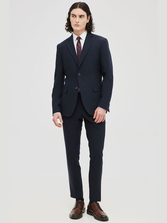 Aristoteli Bitsiani Men's Suit Slim Fit Navy Blue