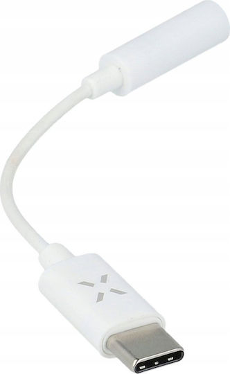 Fixed Конвертор USB-C мъжки към 3.5mm женски Бял