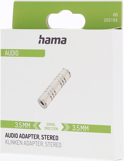 HAMA Convertor 3.5mm feminin în 3.5mm feminin Gri 1buc 00205193