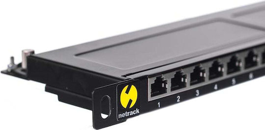 Netrack Patch Panel für Rack 0.5U 19" 24 Ports cat6