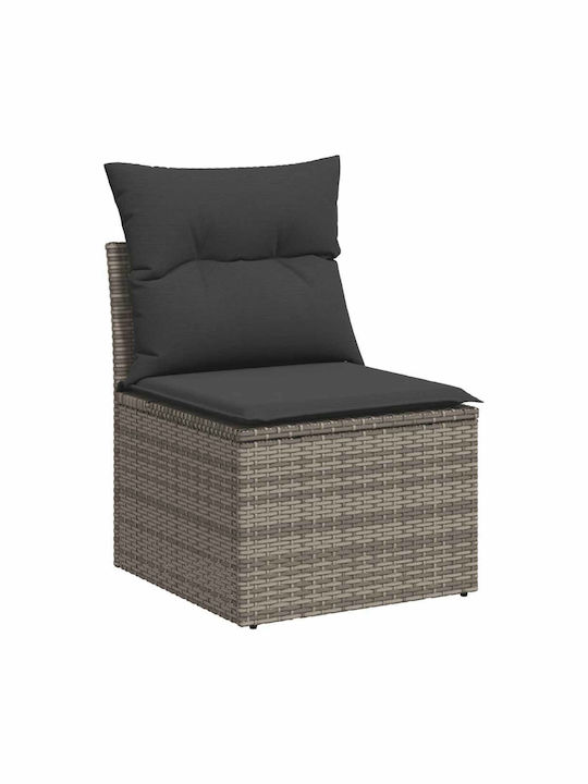 Corner Outdoor Sofa Rattan with Chest and Cushions 55x55x69cm