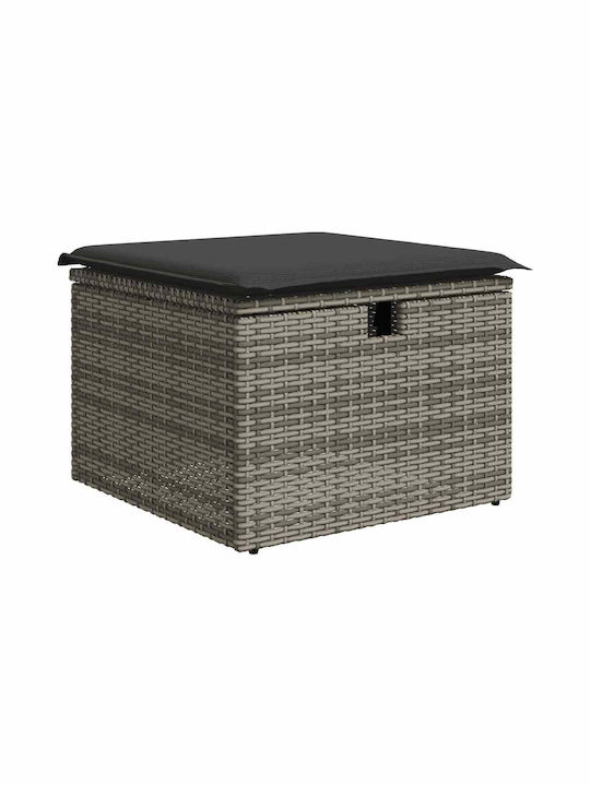 Corner Outdoor Sofa Rattan with Chest and Cushions 55x55x69cm