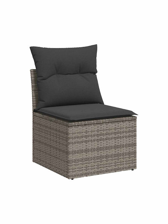 Corner Sofa Outdoor Rattan with Chest and Pillows 55x55x34cm