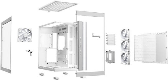 Be Quiet Light Base 600 LX Gaming Midi Tower Κουτί Υπολογιστή με Πλαϊνό Παράθυρο και RGB Φωτισμό Λευκό