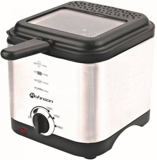Rohnson R-284 Φριτέζα 1.5lt Ασημί