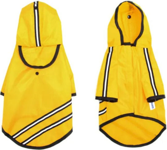 Nobleza Yellow Waterproof Dog Coat with Hood with 25cm Back Length