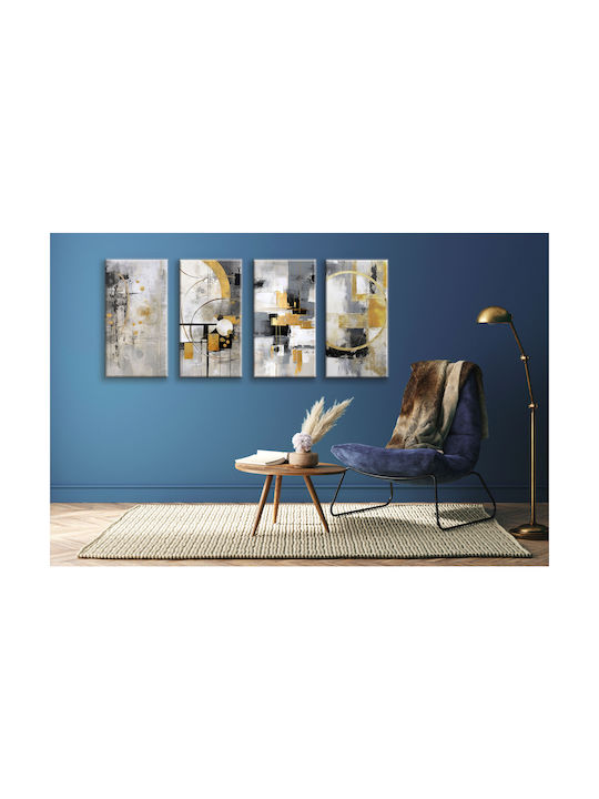 Decowalls Τετράπτυχος Πίνακας σε Καμβά 80x160cm