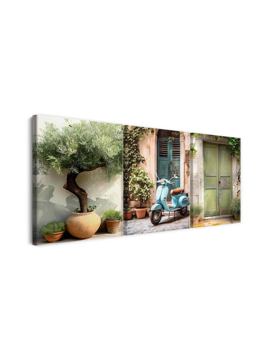 Decowalls Triplu Tablou pe Pânză 60x120cm