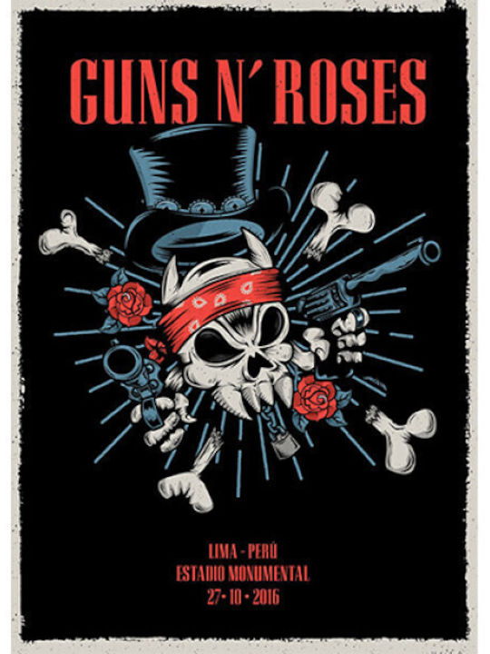 Takeposition T-cool T-shirt Guns N' Roses Λευκό Takeposition T-cool T-shirt Guns N' Roses Λευκό