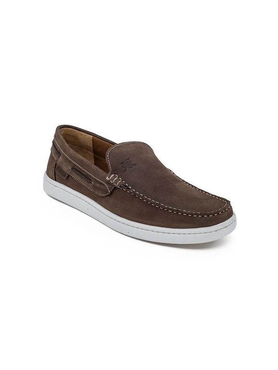 Rover Men's Leather Boat Shoes Brown