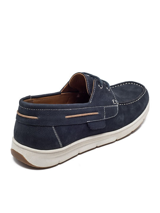 Δερμάτινα Ανδρικά Boat Shoes σε Μπλε Χρώμα