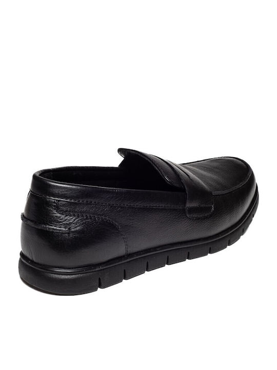 Δερμάτινα Ανδρικά Loafers σε Μαύρο Χρώμα