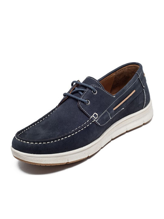 Δερμάτινα Ανδρικά Boat Shoes σε Μπλε Χρώμα