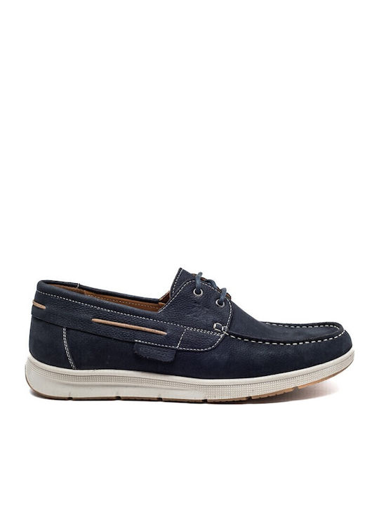 Δερμάτινα Ανδρικά Boat Shoes σε Μπλε Χρώμα