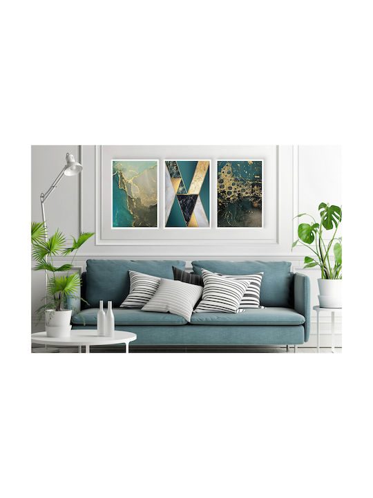 Modern Geometric Wall Posters Bedroom Living Room 3x 30x40
