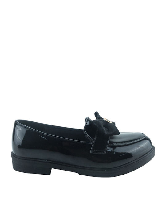 Kinder Slipper & Mokassins aus Lackleder Schwarze