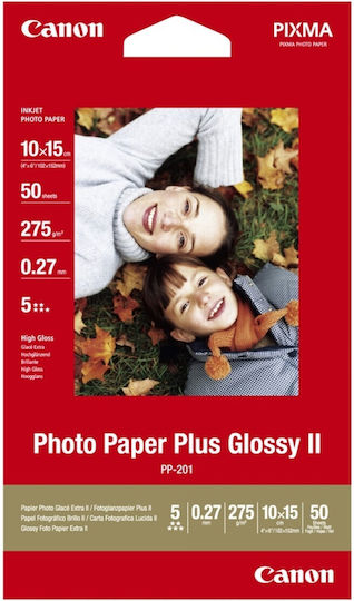 Canon Paper Plus Glossy Ii Photo Paper Plus II A6 (10x15) 260gr/m² for Inkjet Printers 50 Sheets