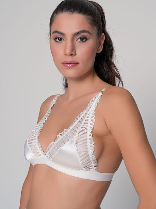 Milena by Paris Women's Bralette Bra White