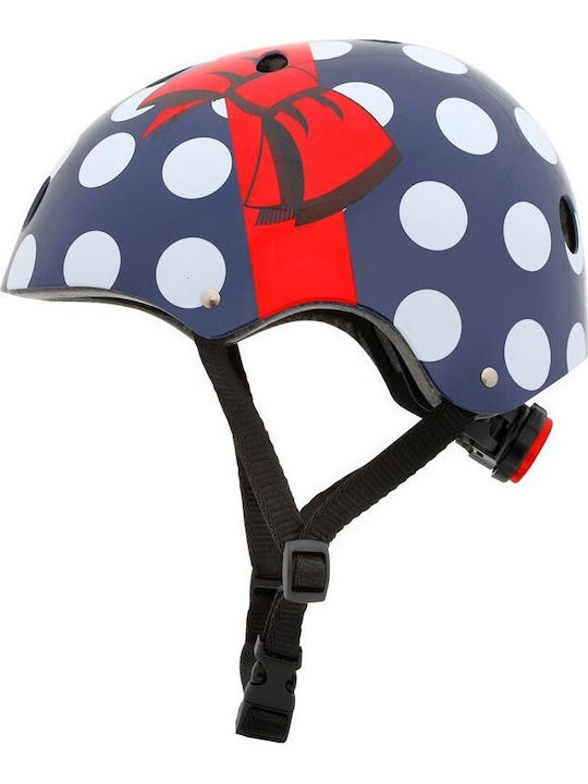 Hornit Polka Dot Cască pentru biciclete / trotinete pentru copii pentru biciclete BMX Albastru cu lumină LED încorporată