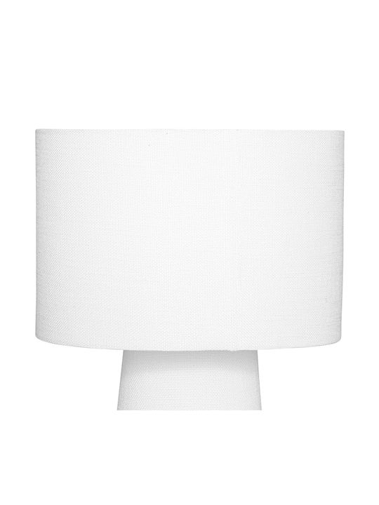Metal Table Lamp for Socket E27 with White Shade and Base