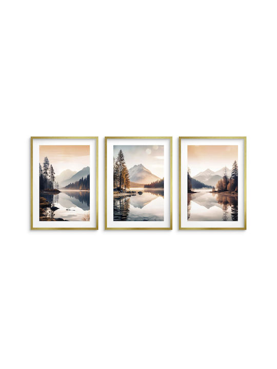 Elegant Wall Posters Bedroom Mountain Landscape Lake 3x 30x40