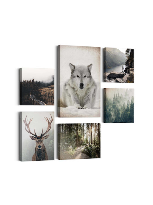 Decowalls 6 части Картина Платнен 140x100см