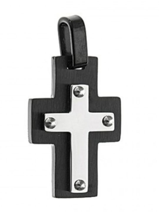 Art Herren Kreuz aus Stahl mit Kette