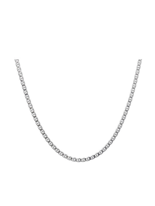 Croma Catene Silver Chain Neck Thin Thickness 3.1mm and Length 60cm