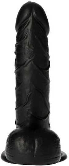 Toyz4lovers Ρεαλιστικό Dildo με Όρχεις και Βεντούζα Μαύρο 19cm