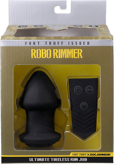 Doc Johnson Robo Rimmer X Dop Anal cu vibrație Neagră