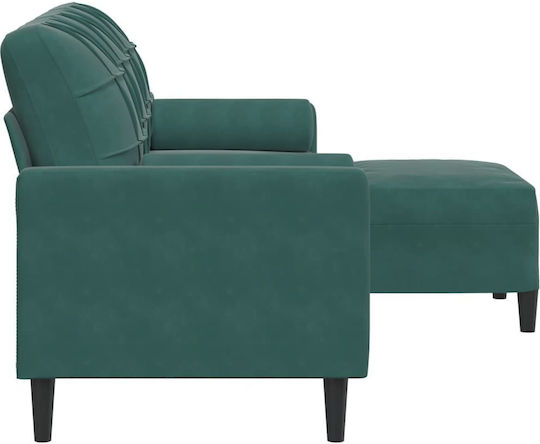 Dreisitzer Sofa Samt Grüner 197x77x80cm