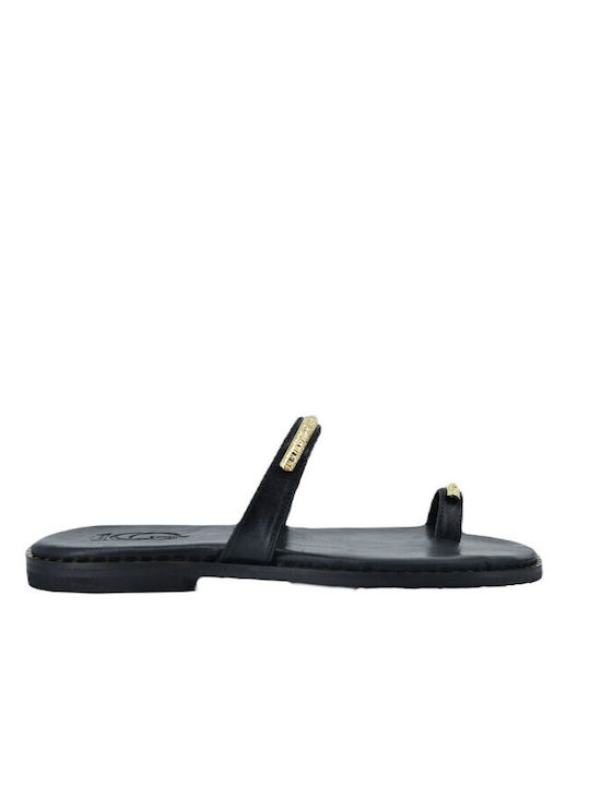Sandale Casual Damă Din Piele Negru