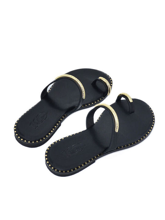 Sandale Casual Damă Din Piele Negru