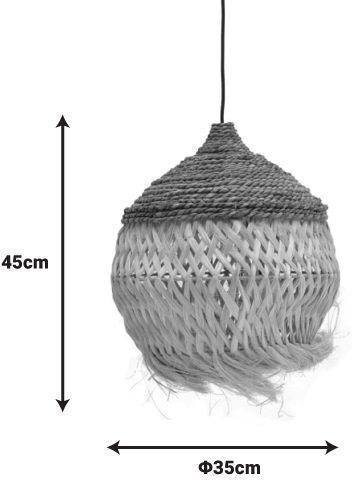 Inart Fiorine Pendant Light Beige Boho with Socket E27 35x35x45cm
