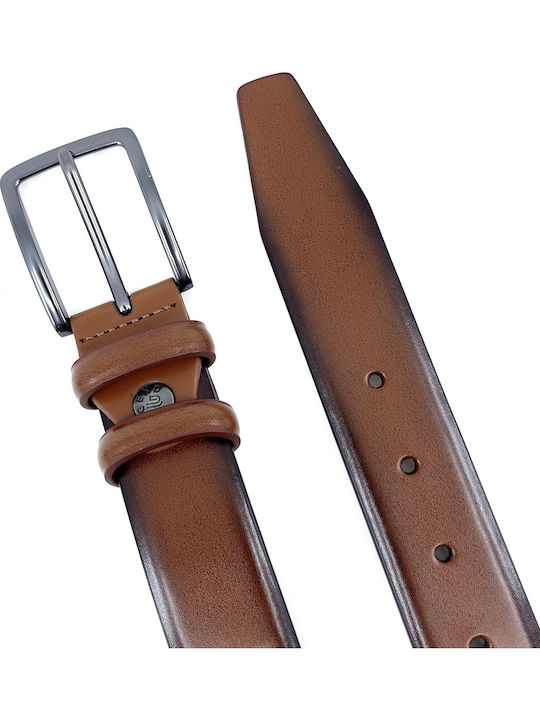 Men's Belt Leather Tabac Brown