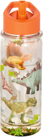 Die Spiegelburg Dino Friends Детска Бутилка За Вода Динозавър със Сламка Оранжева 300ml