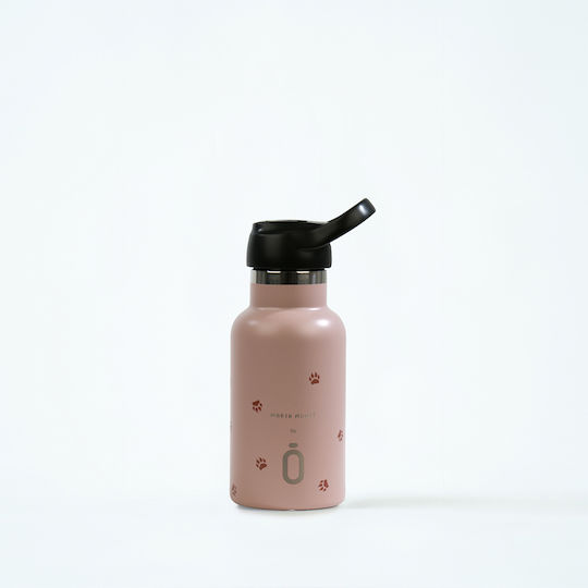 Runbott Kids Water Bottle Thermos Stainless Steel with Straw Non Spill 350ml (Various Designs/Colours)