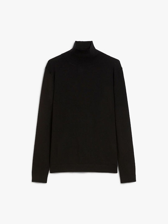 Bluze Damă Tricotat cu Dantelă Negru