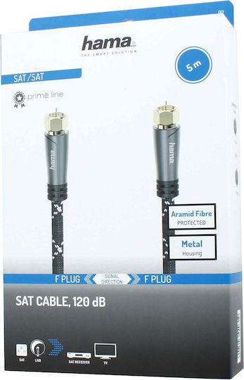 Hama 205079 Coaxial Cable 5 Meters Black