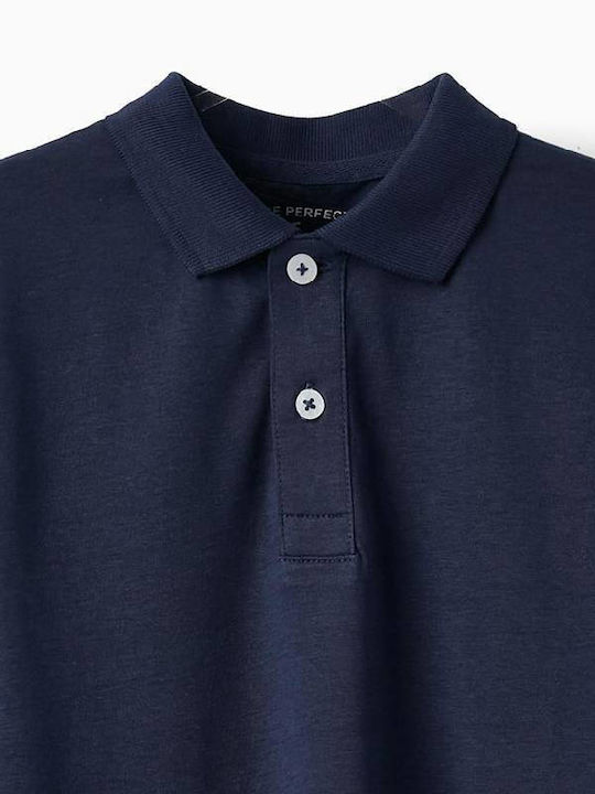 Zippy Children's Polo Long Sleeve Navy Blue