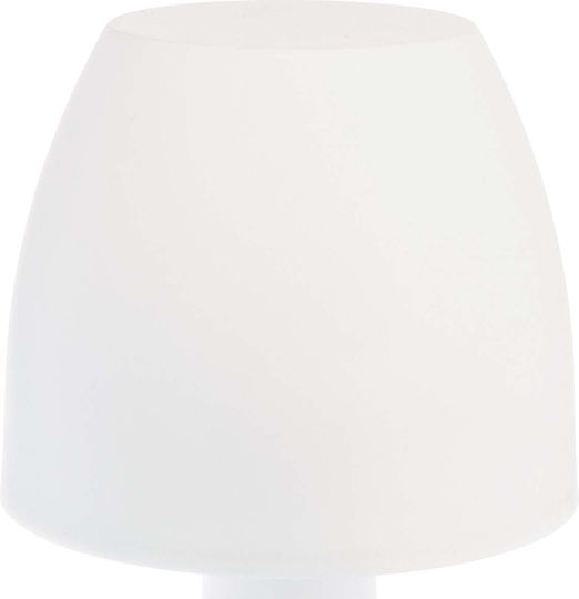 Plastic Table Lamp LED with White Shade and Base