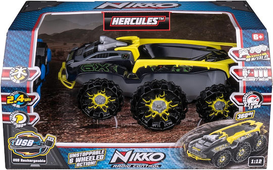 Nikko Hercules 6-Wheeled 2.4 GHz Remote Controlled Car Stunt Yellow