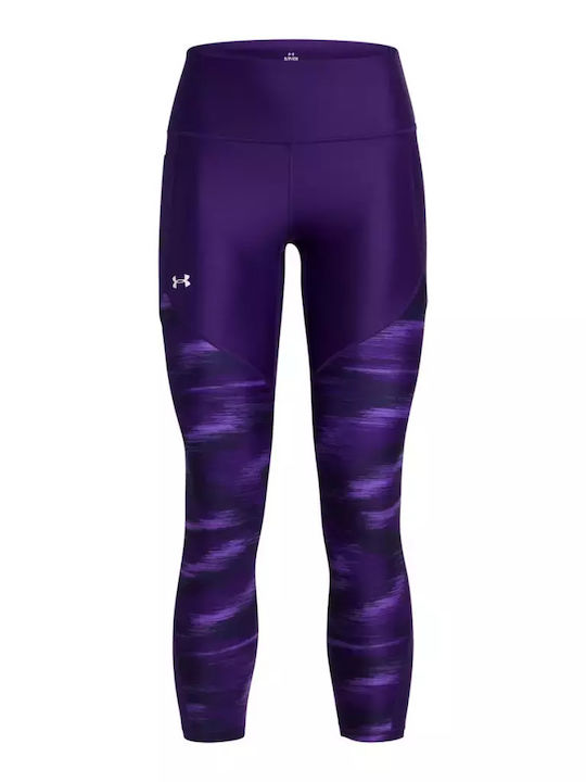 Panel Ankle Training Women's Cropped Firming Leggings Purple