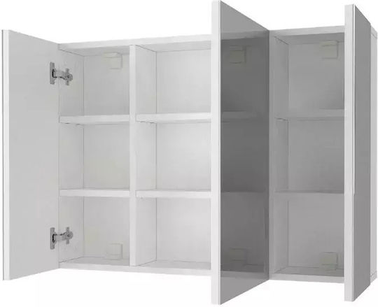 Megapap Bathroom Mirror made of Particle Board 90x17.1cm White