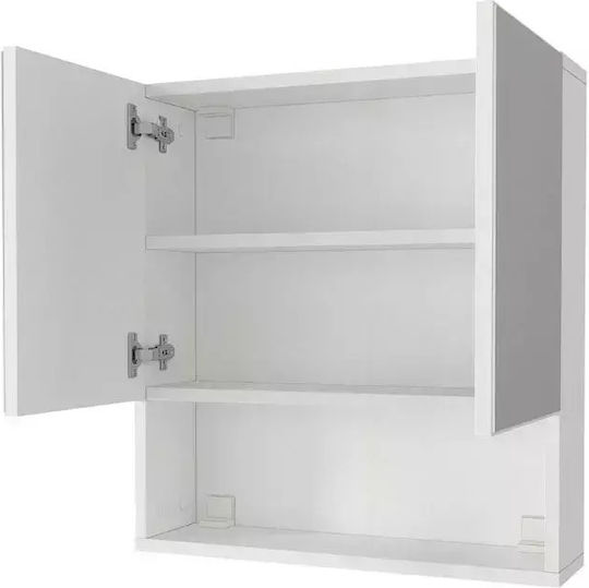 Megapap Trama Badezimmerspiegel aus Spanplatte 60x16.8cm Weiß