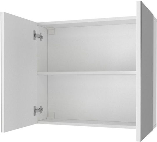 Megapap BINARY Badezimmerspiegel aus Spanplatte 75x17.2cm Weiß