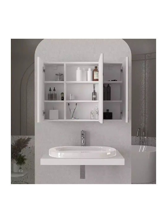 Megapap Oglindă de Baie 90x17.1cm Alb