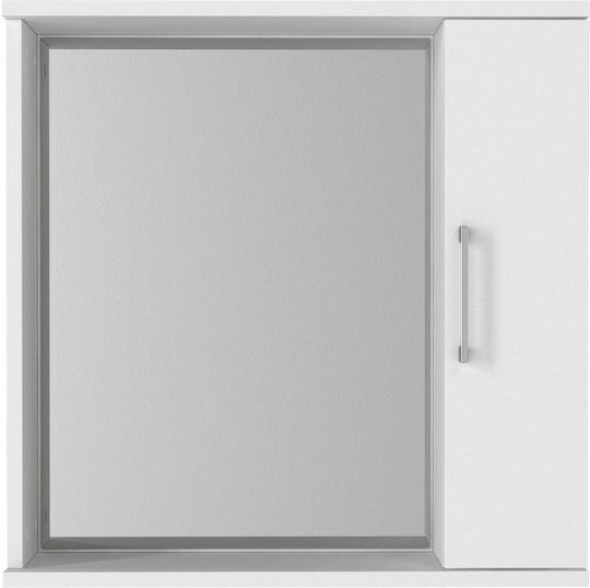 Megapap Badezimmerspiegel aus Spanplatte 65x15.3cm Weiß