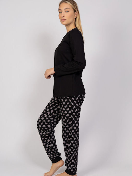 Cherry Underwear Set Pijamale pentru Femei Black