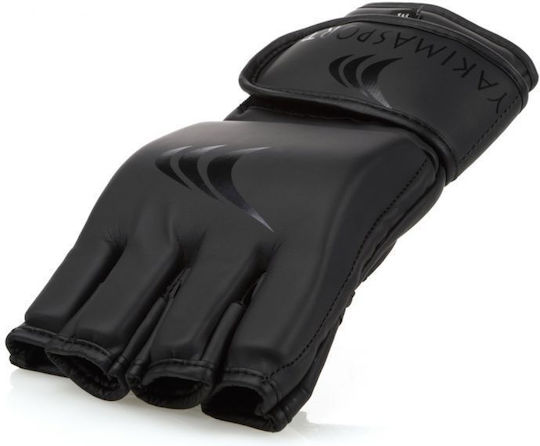 Yakimasport Γάντια ΜΜΑ από Συνθετικό Δέρμα Μαύρα